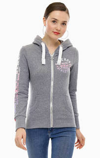 Серая толстовка с застежкой на молнию Superdry