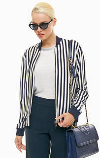 Куртка бомбер из вискозы в полоску Armani Exchange