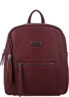 Бордовый рюкзак с карманами Pepe Jeans