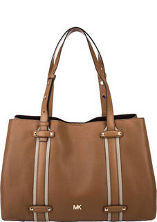 Вместительная кожаная сумка с длинными ручками Griffin Michael Michael Kors