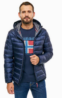 Демисезонная синяя куртка с капюшоном Napapijri