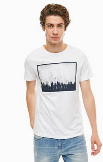 Хлопковая футболка с вышивкой Armani Exchange