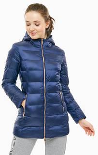 Синяя куртка с капюшоном EA7