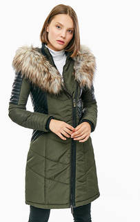 Куртка цвета хаки с капюшоном Only