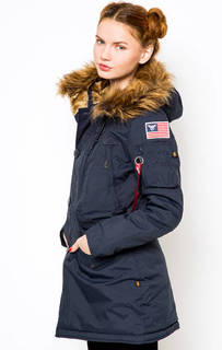 Удлиненная синяя куртка Alpha Industries