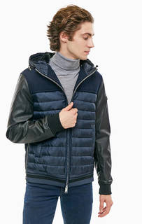 Синяя куртка с шерстяными вставками Armani Exchange