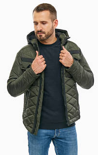 Куртка цвета хаки с контрастными вставками Jack & Jones