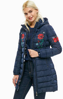Синяя куртка с вышивкой Desigual