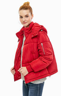 Объемная красная куртка с капюшоном Vero Moda