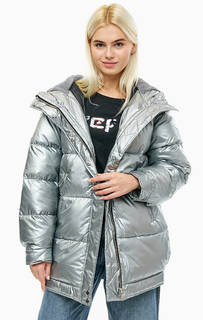 Серебристая куртка с капюшоном Pepe Jeans