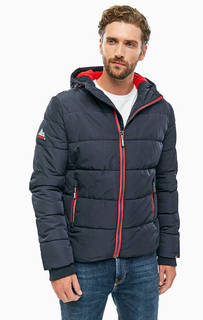 Синяя куртка с капюшоном Superdry