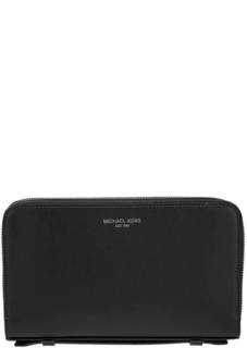 Кожаная барсетка с двумя отделами Harrison Michael Michael Kors