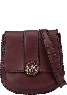 Маленькая кожаная сумка с откидным клапаном Lillie Michael Michael Kors