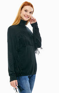 Трикотажный джемпер оверсайз с бахромой Trussardi Jeans