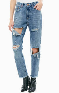 Джинсы с необработанным краем High Waist Awesome Baggies One Teaspoon
