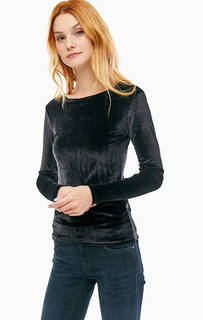 Бархатная футболка с вырезом на спине Mavi