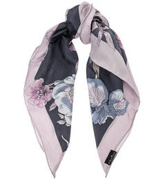 Шелковый платок с цветочным принтом Fraas
