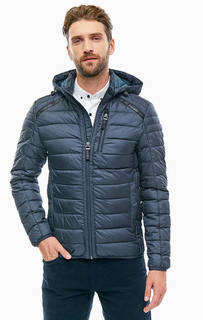 Синяя куртка со съемным капюшоном на молнии S.Oliver