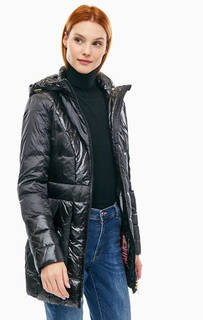 Черный пуховик со съемным капюшоном Trussardi Jeans