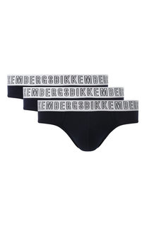 Комплект из трех хлопковых брифов с широкой резинкой Dirk Bikkembergs