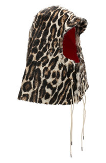 Кожаный капюшон с леопардовым принтом на завязках CALVIN KLEIN 205W39NYC