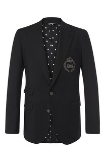 Однобортный пиджак с вышивкой Dolce & Gabbana