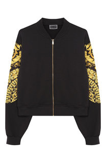 Хлопковый кардиган на молнии Young Versace