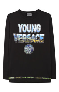 Хлопковый лонгслив с принтом Young Versace