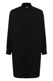 Удлиненная хлопковая рубашка с воротником мандарин Yohji Yamamoto
