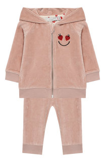 Хлопковый костюм из кардигана и брюк Stella McCartney