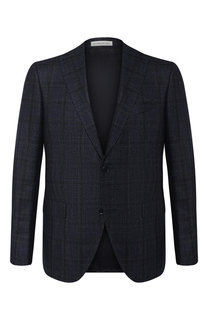 Однобортный пиджак из смеси шерсти и кашемира с шелком Sartoria Latorre