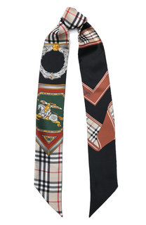 Шелковый шарф-бандо с принтом Burberry