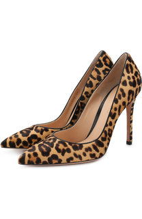 Туфли Gianvito 105 с отделкой из меха на шпильке Gianvito Rossi