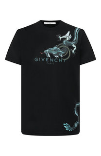 Хлопковая футболка с принтом Givenchy