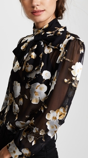 alice + olivia Violeta Bow Blouse