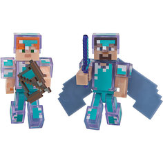 Набор фигурок Jazwares "Minecraft" Steve & Alex Хардкор набор для выживания, 8 см