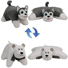 Подушка-Вывернушка 2в1 1toy "Хаски-Полярный Медведь"