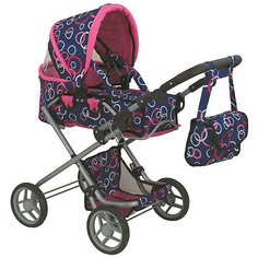 Коляска для кукол Buggy Boom "Infinia" трансформер, синяя
