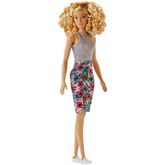 Кукла Barbie "Игра с модой" в сером топе и розовой юбке, 29 см Mattel
