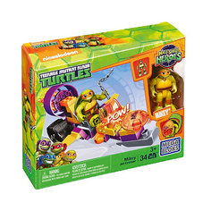 Конструктор MEGA BLOKS "Черепашки-ниндзя" Реактивный вездеход и Микки Mattel