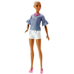 Кукла Barbie "Игра с модой" в джинсовом топе и белых шортах, 29 см Mattel