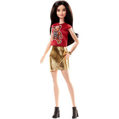 Кукла Barbie "Игра с модой" в красном топе и золотой юбке, 29 см Mattel