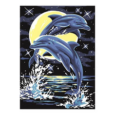 Картина по номерам Color KIT "Лунные дельфины", 30х40 см