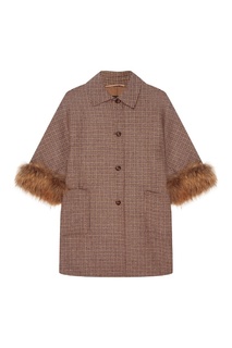 Шерстяное пальто в клетку Max Mara Weekend