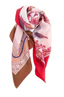 Шелковый платок с орнаментом Salvatore Ferragamo