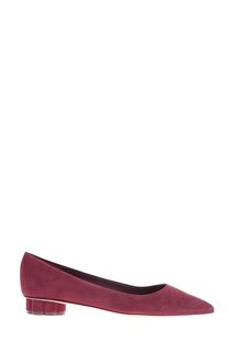 Замшевые балетки Salvatore Ferragamo