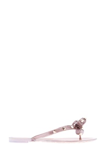 Бежевые сланцы Garavani Rockstud Valentino