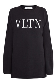 Черный джемпер с надписью VLTN Valentino