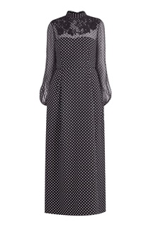 Длинное платье в горошек Valentino