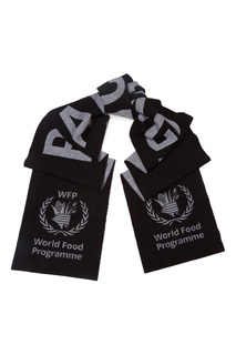 Черный шерстяной шарф World Food Programme Balenciaga